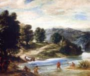Eugene Delacroix The Banks of the River Sebou France oil painting artist